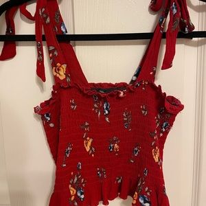 Kendall x Kylie Red Tie Top